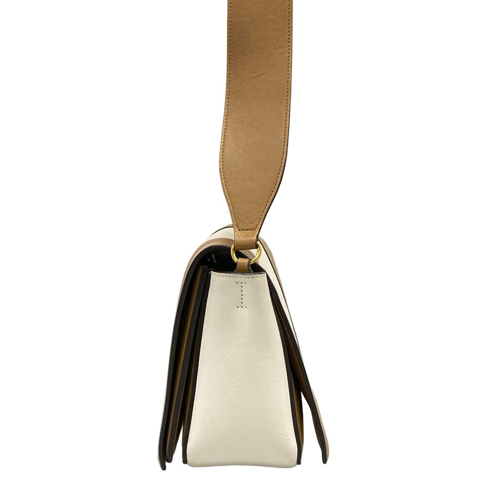 Celine Frame Medium Shoulder Bag White Light Brown - Picture 4 of 15